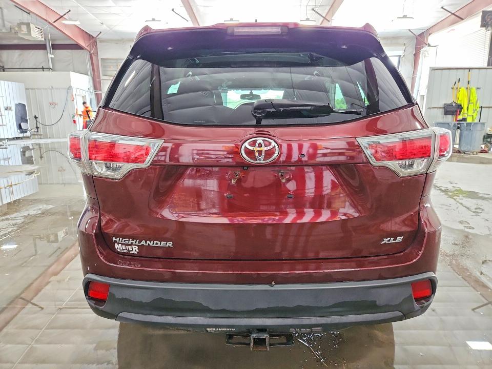 2016 Toyota Highlander VIN 5TDKKRFH6GS159942 COPART salvage auction — FRONT END, Il - Salvage Certificate, sold $3,300 on 2026-07-20 (photo 6)