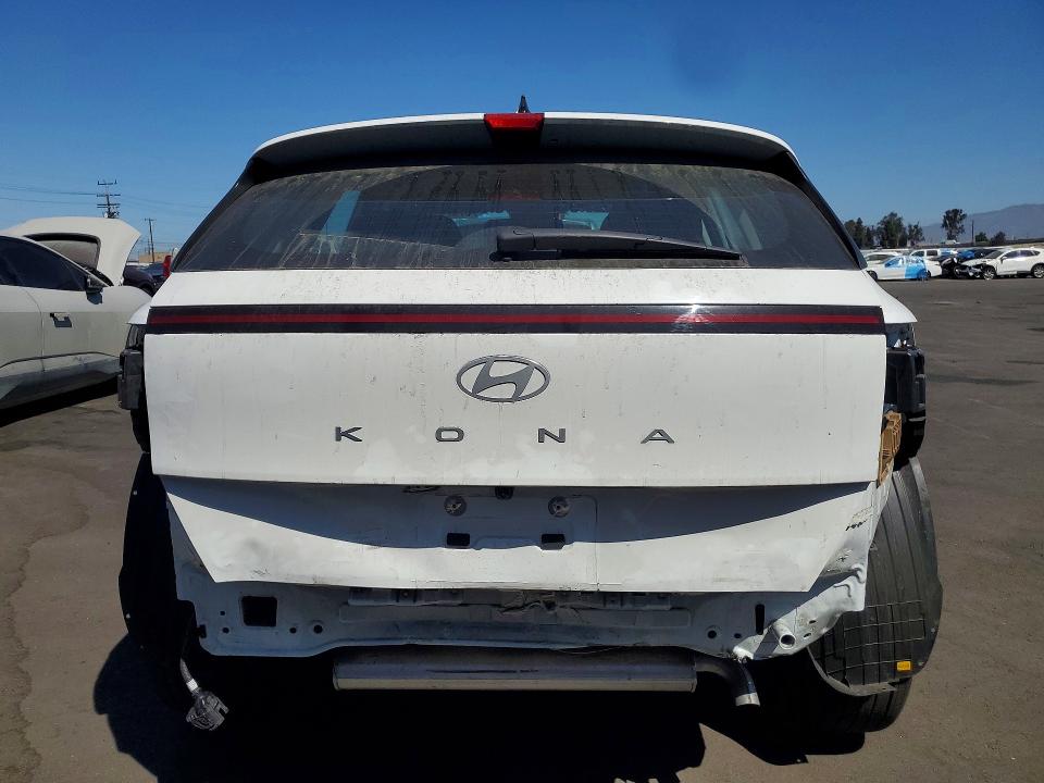 2025 Hyundai Kona VIN KM8HA3ABXSU268367 COPART salvage auction — REAR END, Ca - Salvage Certificate, sold $6,400 on 2026-07-15 (photo 6)