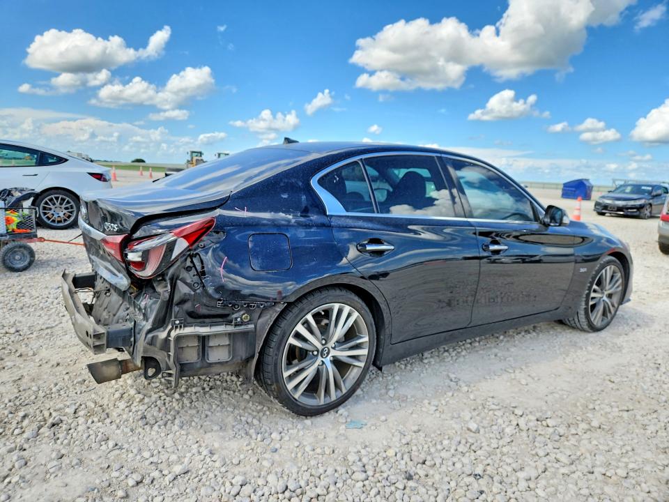 2018 Infiniti Q50 VIN JN1EV7AP6JM363296 COPART salvage auction — REAR END, Tx - Salvage Vehicle Title, sold $2,700 on 2026-07-23 (photo 3)