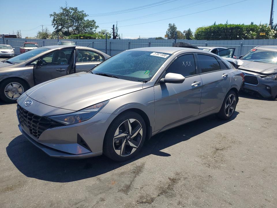 2023 Hyundai Elantra VIN KMHLS4AG9PU454059 COPART salvage auction — REAR END, Ca - Salvage Certificate, sold $3,850 on 2026-07-21 (photo 1)
