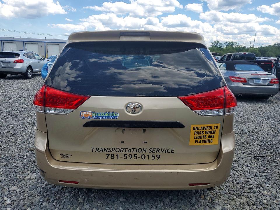 2014 Toyota VIN 5TDZK3DC2ES443973 COPART salvage auction — FRONT END, MA - CERTIFICATE OF TITLE, sold $1,100 on 2026-07-14 (photo 6)