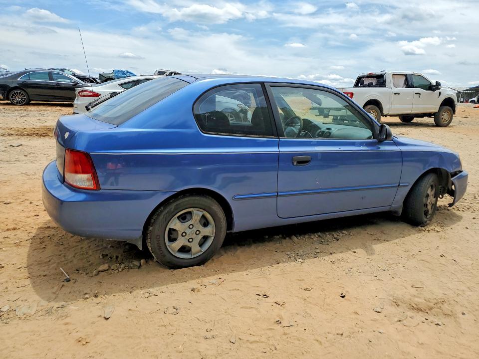 2002 Hyundai Accent VIN KMHCG35C82U210866 COPART salvage auction — UNDERCARRIAGE, Ga - Cert Of Title-Salvage, sold $275 on 2026-07-31 (photo 3)