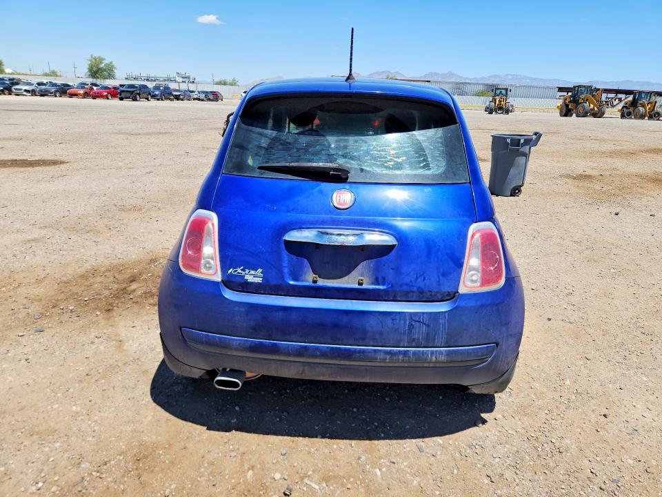 2013 Fiat 500 VIN 3C3CFFARXDT628771 COPART salvage auction — FRONT END, Az - Cert Of Title - Salvage, sold $300 on 2026-07-17 (photo 6)