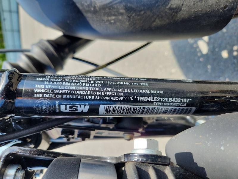 2020 Harley-davidson Iron VIN 1HD4LE212LB432107 COPART salvage auction — UNDERCARRIAGE, NY - MV-907A SALVAGE CERTIFICATE, sold $1,800 on 2026-09-19 (photo 9)
