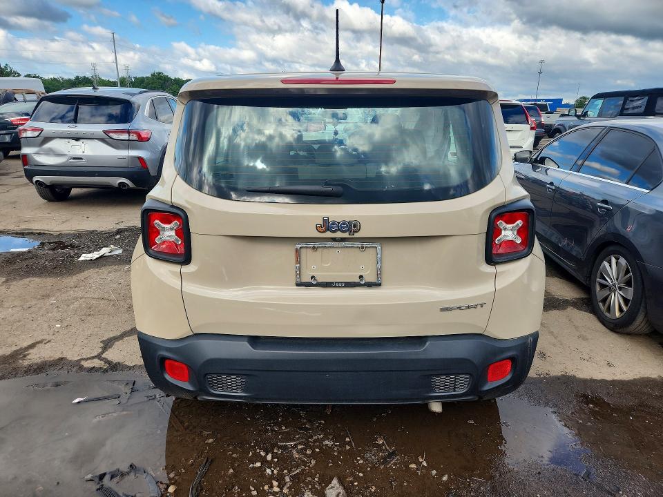 2015 Jeep VIN ZACCJAAT0FPB55713 COPART salvage auction — FRONT END, Mi - Certificate Of Title, sold $300 on 2026-07-31 (photo 6)