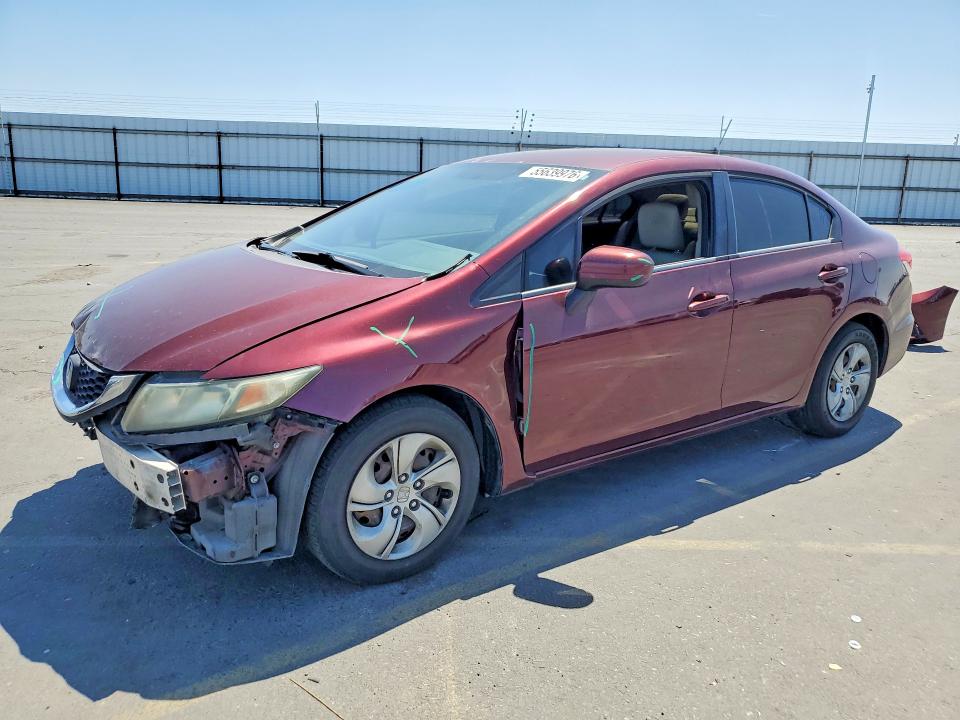 2014 Honda Civic VIN 2HGFB2E5XEH558530 COPART salvage auction — FRONT END, Ca - Salvage Certificate, sold $2,800 on 2026-07-02 (photo 1)