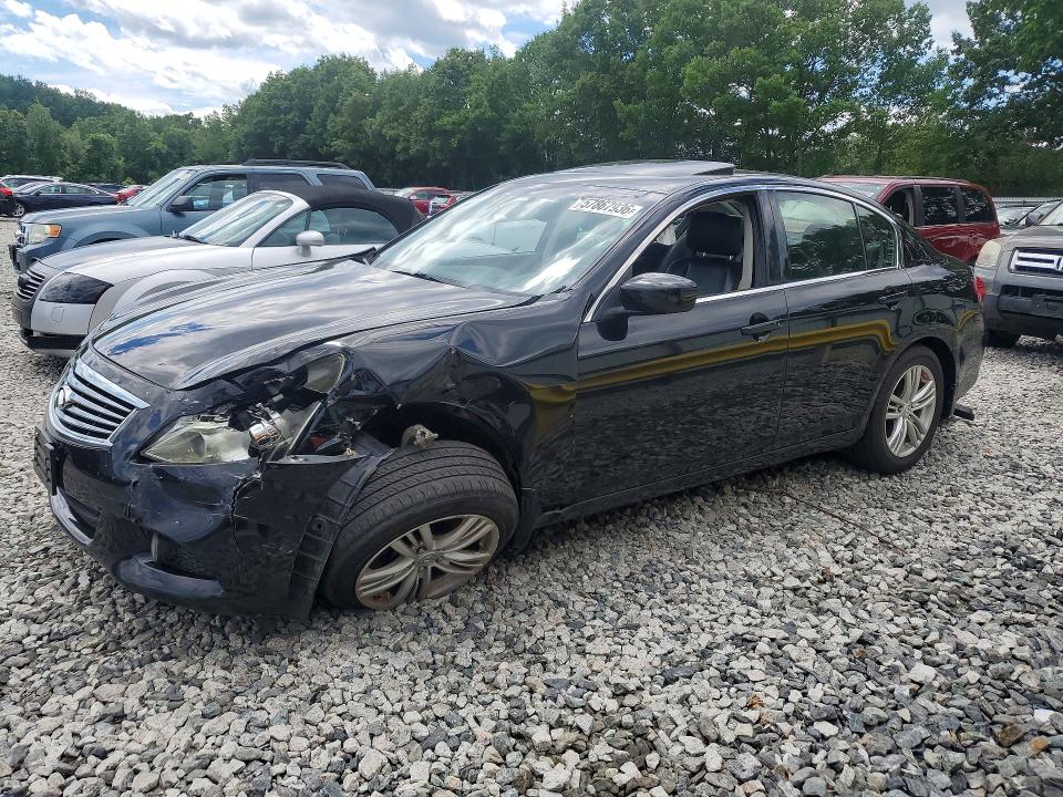 2013 Infiniti VIN JN1CV6AR5DM760943 COPART salvage auction — FRONT END, Ma - Cert Of Title-Reconstrctd Coll, sold $725 on 2026-07-08 (photo 1)