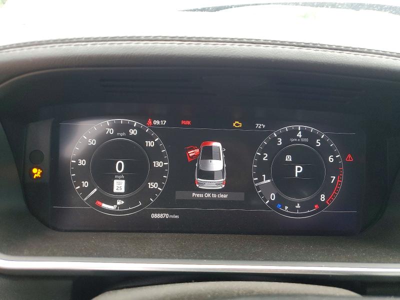 2021 Land rover RANGE ROVER VIN SALGS2RU9MA434498 COPART salvage auction — FRONT END, Salvage Title, sold $15,200 on 2026-08-20 (photo 9)