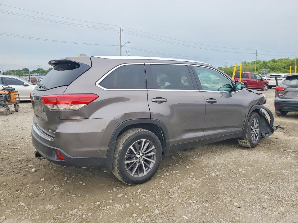 2019 Toyota Highlander VIN 5TDJZRFH5KS942086 COPART salvage auction — FRONT END, In - Cert Of Title-Salvage Title, sold $10,700 on 2026-07-24 (photo 3)