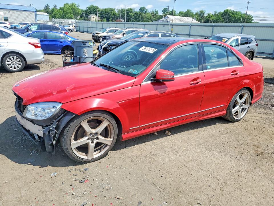 2010 Mercedes-benz C class VIN WDDGF8BB8AF415162 COPART salvage auction — FRONT END, PA - CERTIFICATE OF SALVAGE, sold $525 on 2026-08-11 (photo 1)