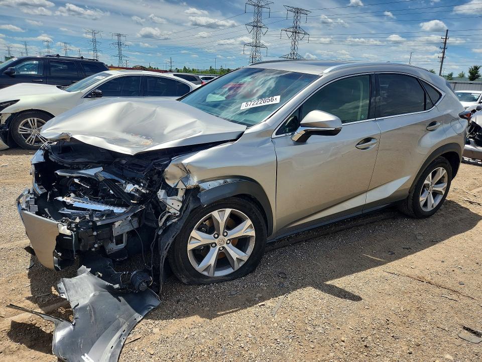 2017 Lexus Nx VIN JTJBARBZ6H2108254 COPART salvage auction — FRONT END, Il - Salvage Certificate, sold $2,400 on 2026-07-16 (photo 1)