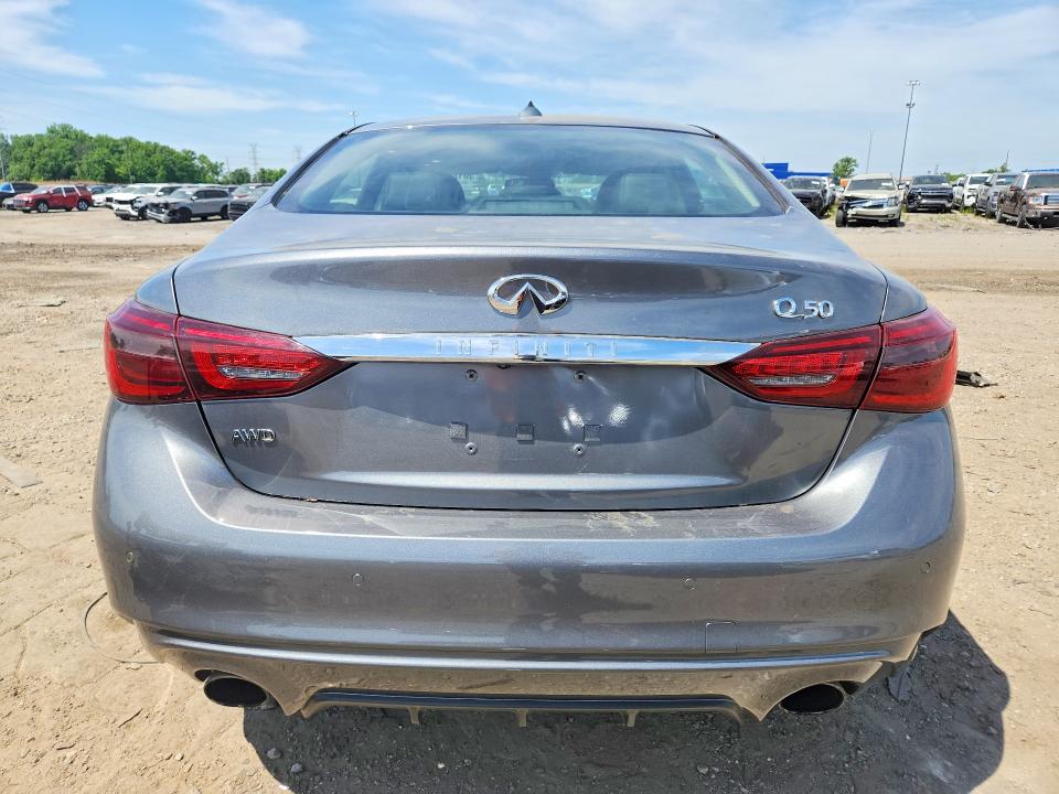 2020 Infiniti Q50 VIN JN1EV7AR4LM253707 COPART salvage auction — FRONT END, Mi - Cert Of Title-Rebuilt Salvage, sold $2,650 on 2026-07-09 (photo 6)