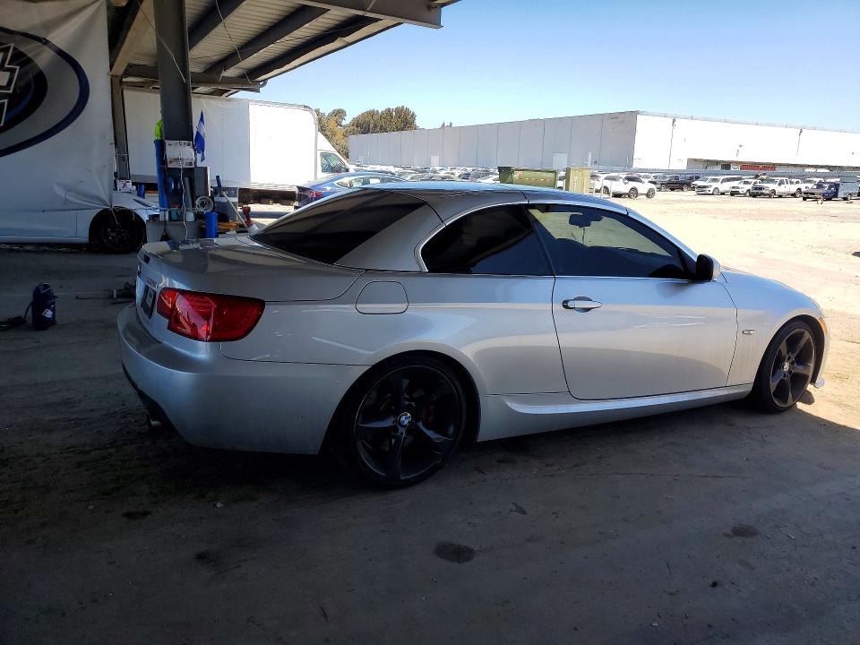 2013 BMW 3er VIN WBADX7C52DJ589398 COPART salvage auction — FRONT END, Ca - Salvage Certificate, sold $3,450 on 2026-07-21 (photo 3)