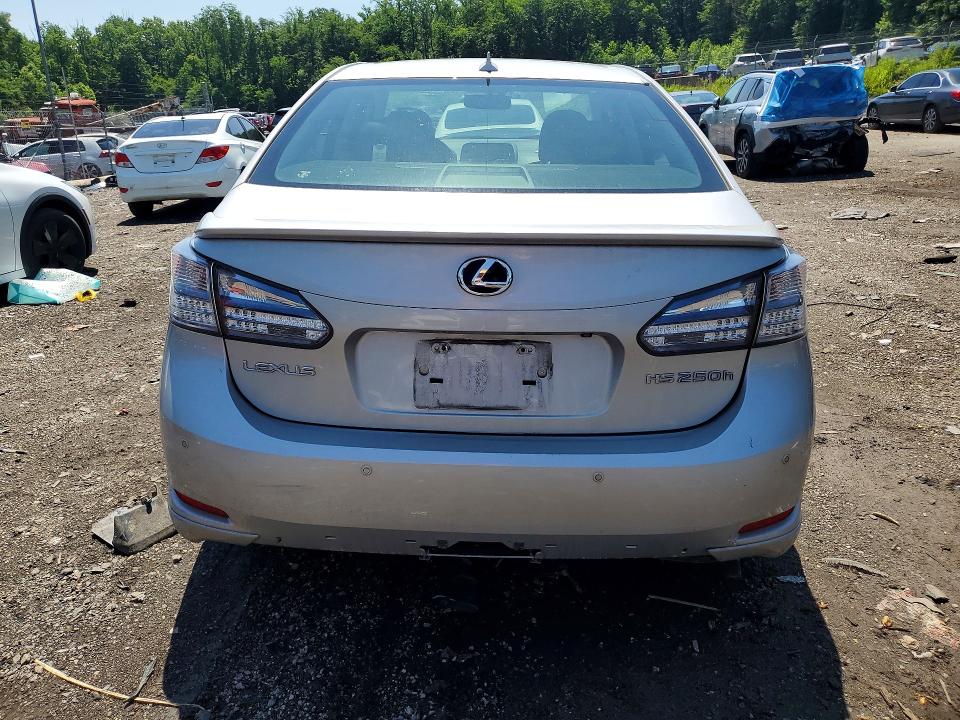 2010 Lexus Hs 250h VIN JTHBB1BA6A2003455 COPART salvage auction — FRONT END, Md - Cert Of Salvage > 75% Damage, sold $425 on 2026-07-07 (photo 6)
