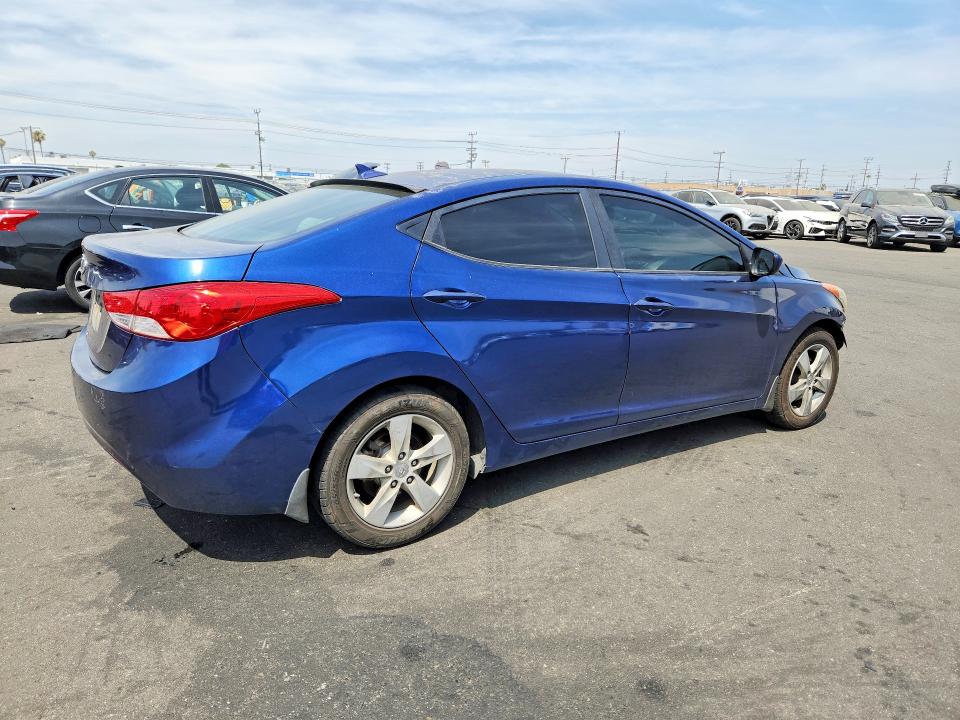 2013 Hyundai Elantra VIN KMHDH4AE7DU836216 COPART salvage auction — FRONT END, Ca - Salvage Certificate, sold $1,300 on 2026-07-06 (photo 3)