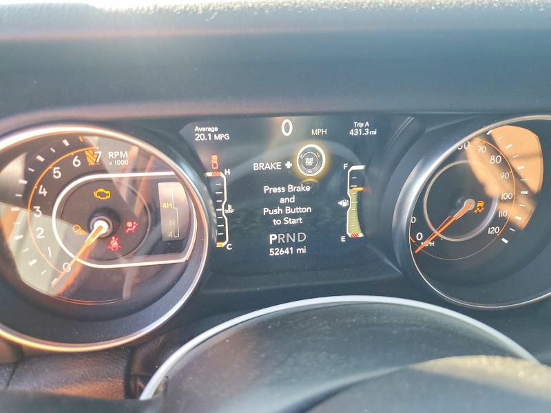 2020 Jeep Gladiator VIN 1C6HJTFG4LL203456 COPART salvage auction — FRONT END, Ma - Cert Of Title-Salvage, sold $8,200 on 2026-07-31 (photo 9)