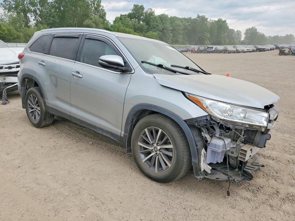 2019 Toyota Highlander VIN 5TDKZRFH0KS571911 COPART salvage auction — FRONT END, MI - CERTIFICATE OF TITLE, sold $200 on 2026-07-29 (photo 4)