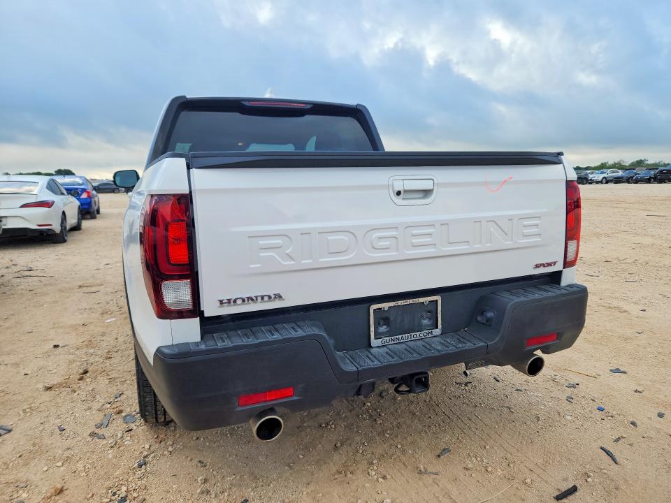 2025 Honda Ridgeline VIN 5FPYK3F18SB032043 COPART salvage auction — FRONT END, Tx - Certificate Of Title, sold $8,000 on 2026-07-30 (photo 6)