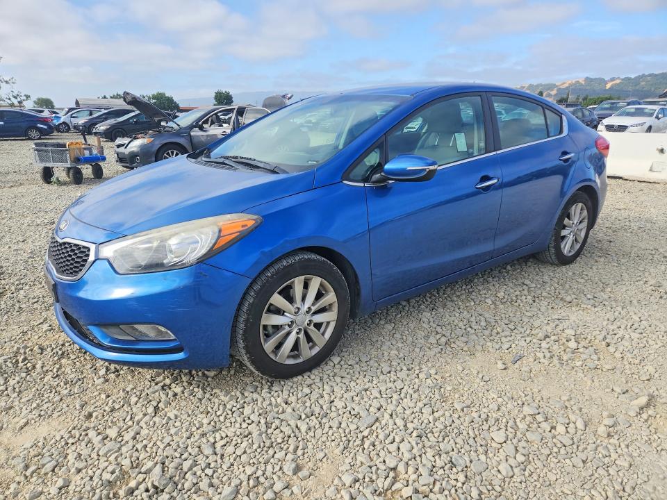 2014 Kia Forte VIN KNAFX4A85E5123124 COPART salvage auction — FRONT END, Ca - Salvage Certificate, sold $1,450 on 2026-07-21 (photo 1)