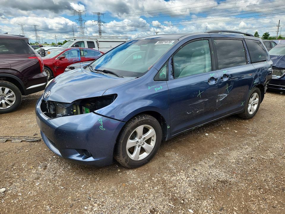 2013 Toyota VIN 5TDKK3DC5DS355628 COPART salvage auction — REAR END, Il - Salvage Certificate, sold $1,300 on 2026-07-21 (photo 1)