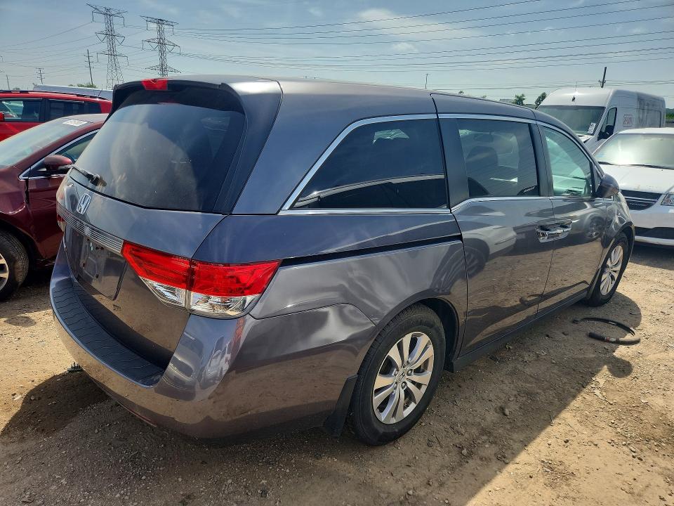 2014 Honda Odyssey VIN 5FNRL5H45EB007201 COPART salvage auction — MECHANICAL, Il - Certificate Of Title, sold $500 on 2026-07-09 (photo 3)