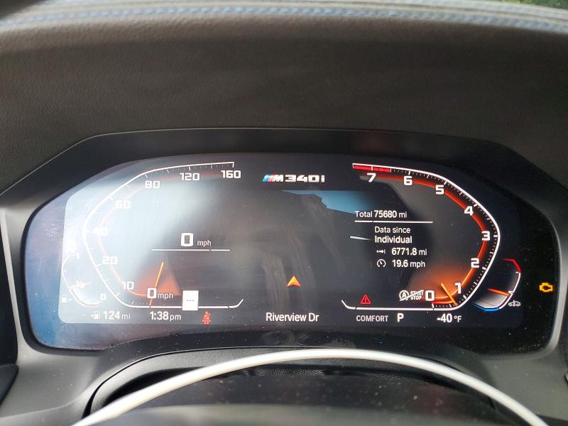2020 BMW M3 VIN WBA5U9C00LFH60697 COPART salvage auction — FRONT END, Ny - Mv-907A Salvage Certificate, sold $4,200 on 2026-07-23 (photo 9)