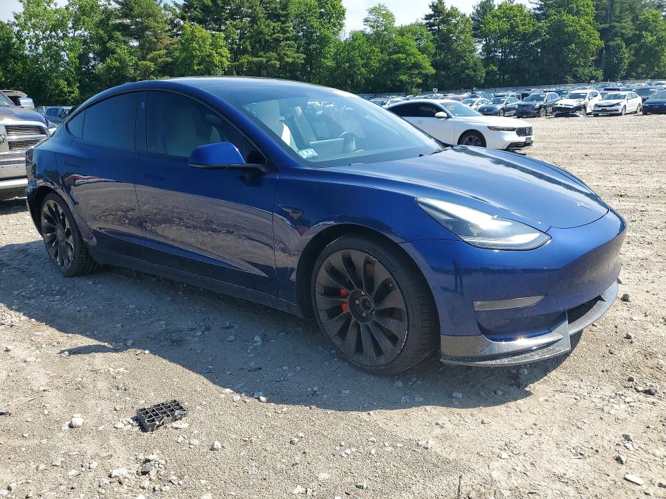 2022 Tesla Model 3 VIN 5YJ3E1EC3NF198329 COPART salvage auction — REAR END, Ma - Cert Of Title-Salvage, sold $10,100 on 2026-07-27 (photo 4)