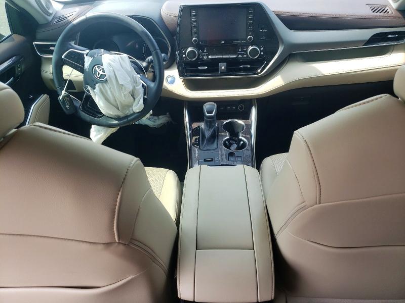 2021 Toyota Highlander VIN 5TDYARAH0MS005467 COPART salvage auction — FRONT END, Nc - Salvage Certificate Of Title, sold $3,100 on 2026-07-28 (photo 8)