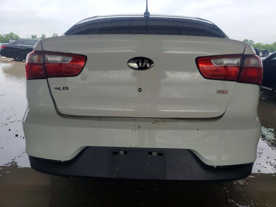 2016 Kia Rio VIN KNADM4A34G6638231 COPART salvage auction — FRONT END, Tx - Salvage Vehicle Title, sold $875 on 2026-07-31 (photo 6)