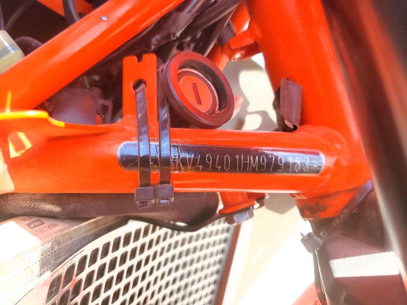 2017 Ktm VIN VBKV49401HM979183 COPART salvage auction — SIDE, Ks - Cert Of Title-Salvage, sold $950 on 2026-07-09 (photo 9)