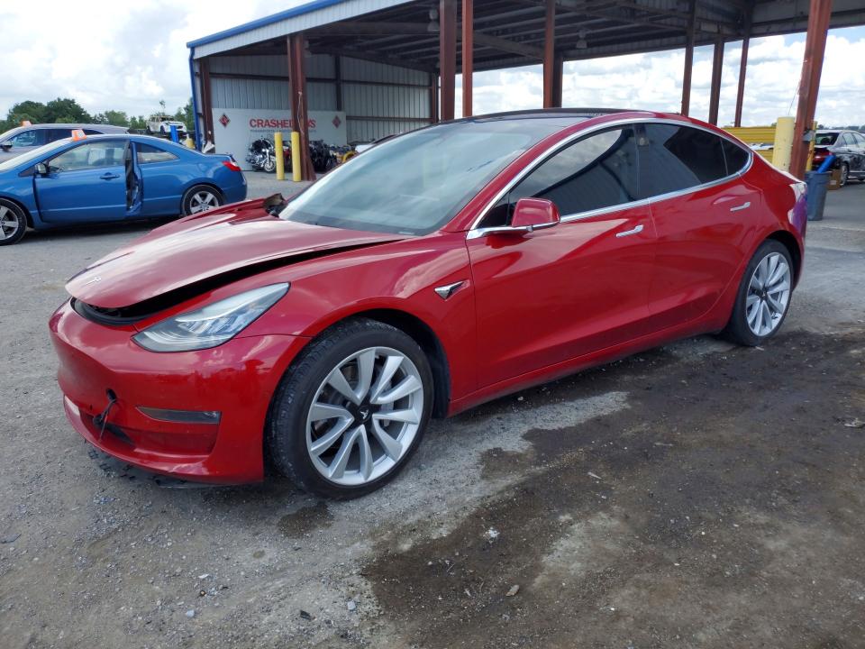 2018 Tesla Model 3 VIN 5YJ3E1EA2JF153987 COPART salvage auction — FRONT END, FL - CERT OF TITLE SLVG REBUILDABLE, sold $1,600 on 2026-07-24 (photo 1)