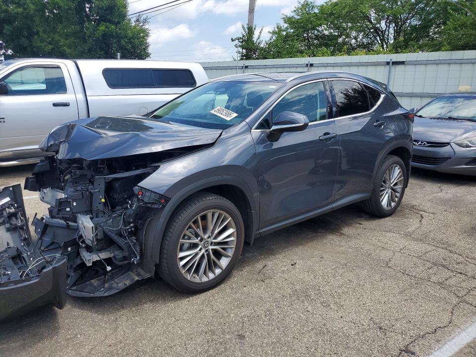 2023 Lexus Nx VIN 2T2GKCEZ2PC012339 COPART salvage auction — FRONT END, Oh - Cert Of Title-Salvage, sold $20,100 on 2026-07-22 (photo 1)