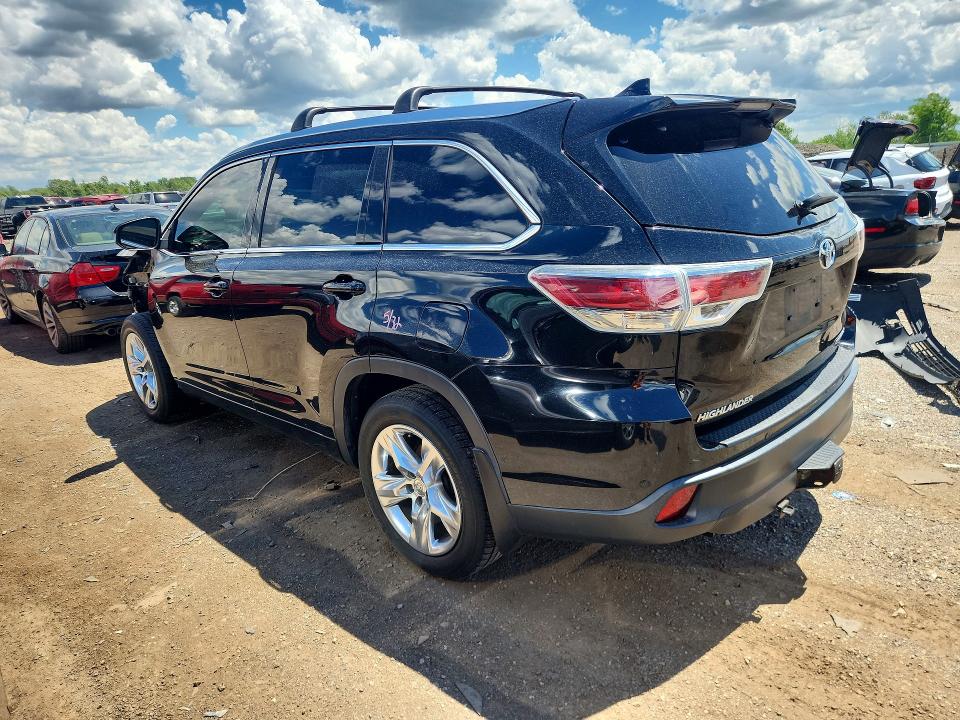 2014 Toyota Highlander VIN 5TDDKRFH5ES060082 COPART salvage auction — FRONT END, Il - Salvage Certificate, sold $6,100 on 2026-07-21 (photo 2)