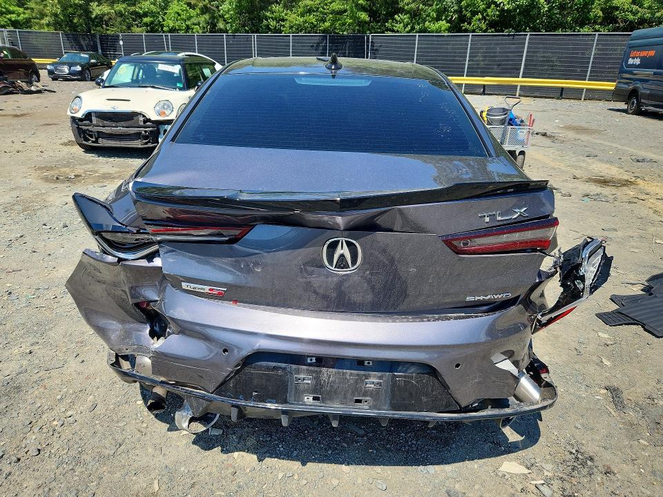 2023 Acura Tlx VIN 19UUB7F02PA003368 COPART salvage auction — REAR END, Md - Cert Of Salvage > 75% Damage, sold $9,600 on 2026-07-31 (photo 6)