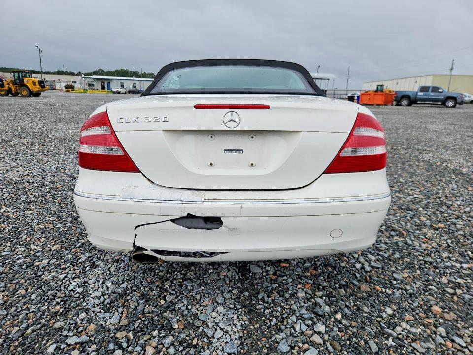 2005 Mercedes-benz Clk-klasse VIN WDBTK65G45T045303 COPART salvage auction — Burn Engine, Ga - Salvage/Fire Damage, sold $200 on 2026-07-28 (photo 6)