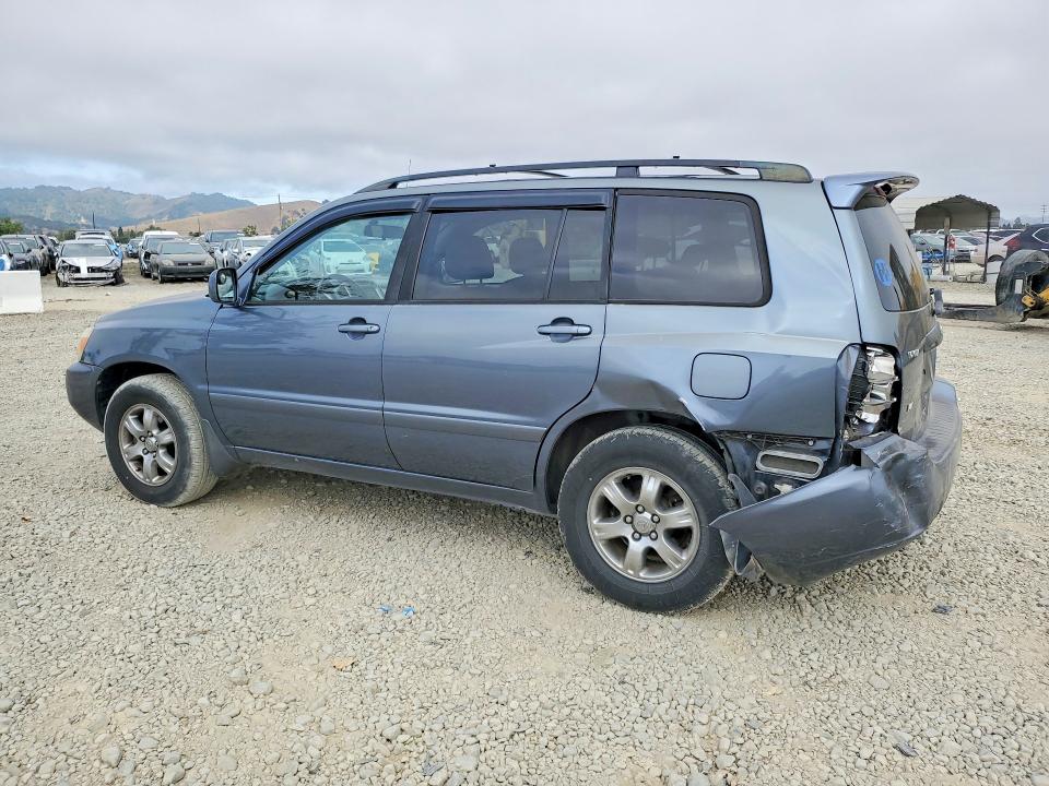 2005 Toyota Highlander VIN JTEDP21A850087701 COPART salvage auction — REAR END, Ca - Salvage Certificate, sold $925 on 2026-07-02 (photo 2)