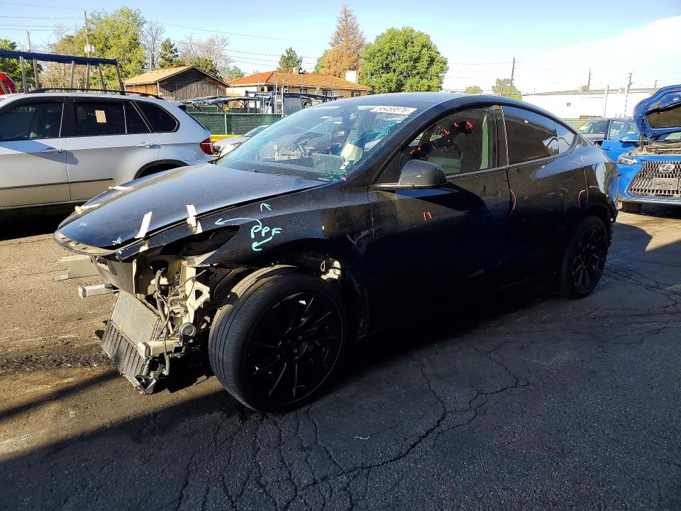 2020 Tesla Model y VIN 5YJYGDEE1LF019947 COPART salvage auction — FRONT END, Co - Public - Salvage Title, sold $7,100 on 2026-07-14 (photo 1)