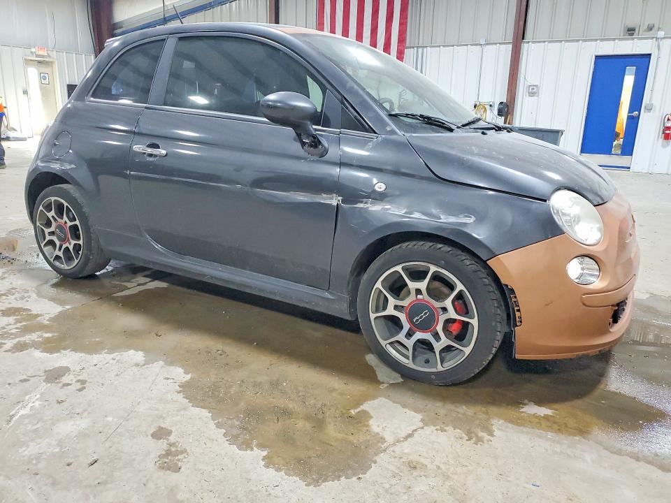 2012 Fiat 500 VIN 3C3CFFBR4CT127758 COPART salvage auction — SIDE, Pa - Certificate Of Salvage, sold $400 on 2026-08-12 (photo 4)
