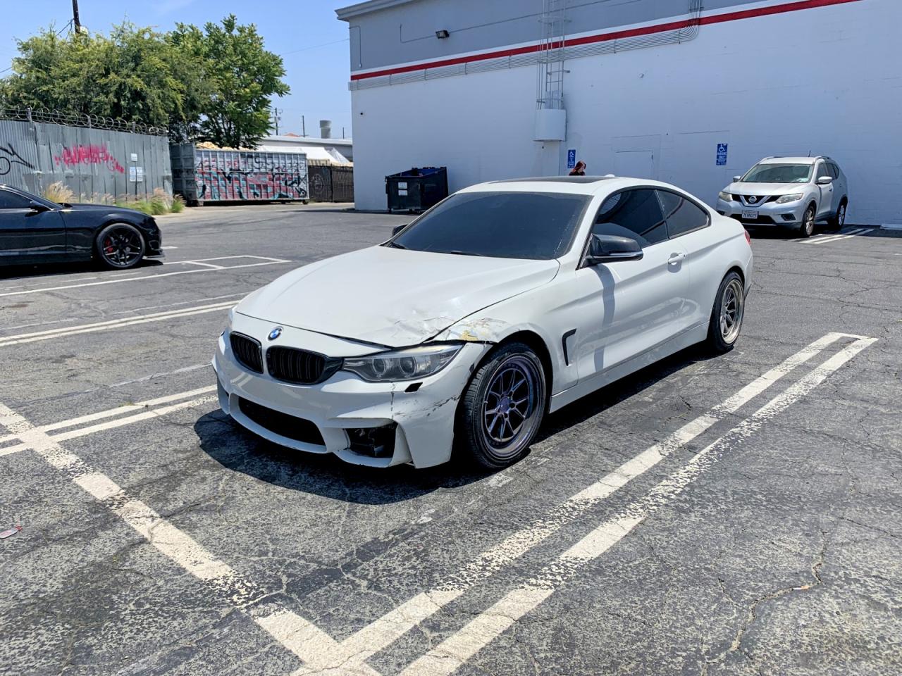 2015 BMW 4 Series VIN WBA3N7C57FK225427 COPART salvage auction — Front End, CA - DIS/DLR/EXP ONLY CLEAN TITLE (P), sold $1,050 on 2026-07-01 (photo 2)
