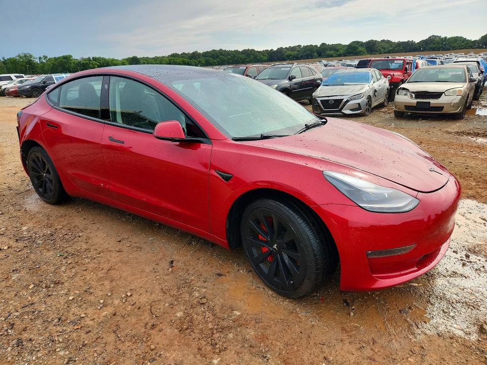 2022 Tesla Model 3 VIN 5YJ3E1EB3NF186060 COPART salvage auction — REAR END, Al - Cert Of Title-Salvage Title, sold $5,600 on 2026-07-08 (photo 4)