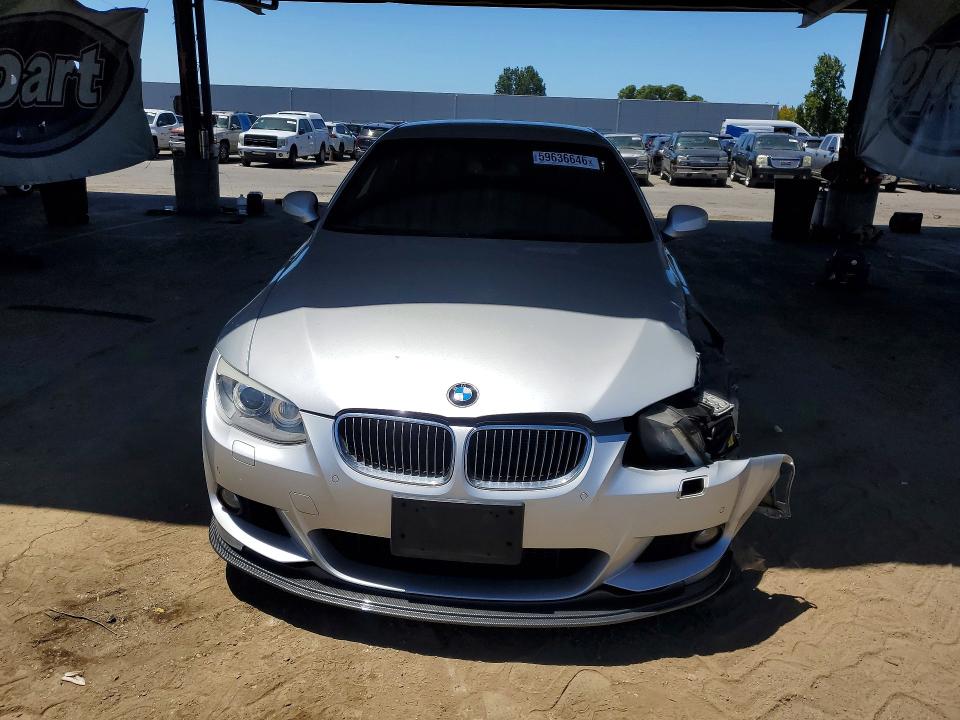2013 BMW 3er VIN WBADX7C52DJ589398 COPART salvage auction — FRONT END, Ca - Salvage Certificate, sold $3,450 on 2026-07-21 (photo 5)
