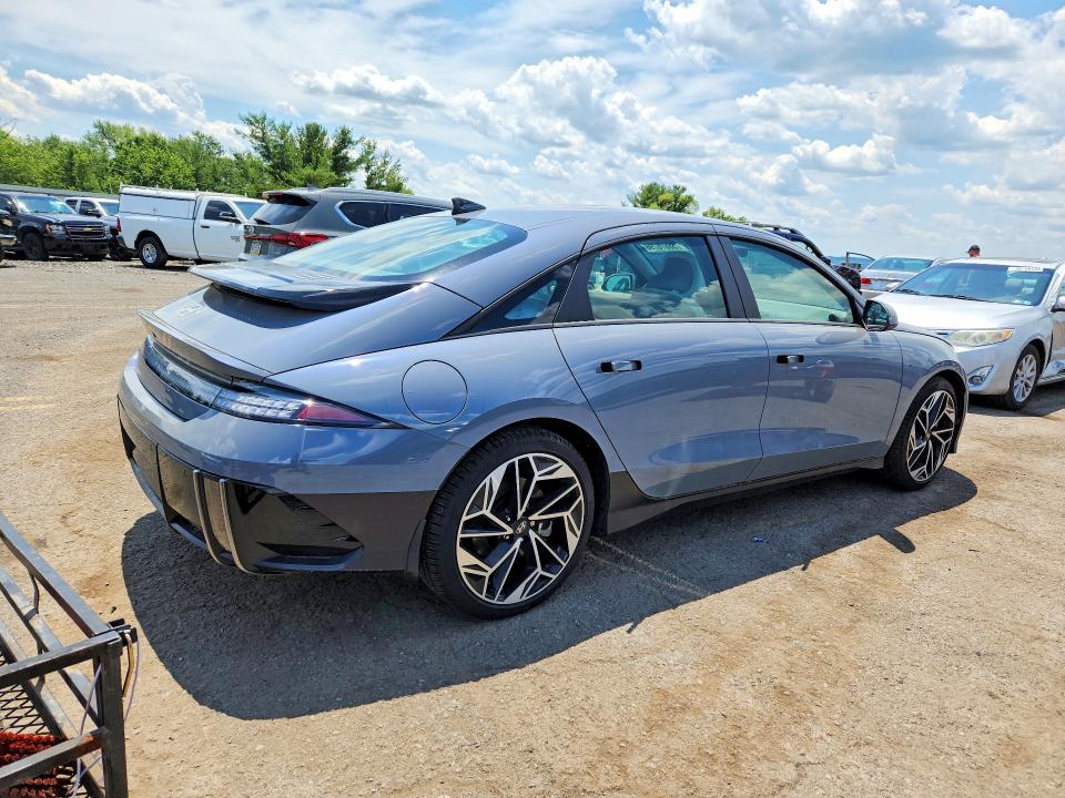 2025 Hyundai Ioniq 6 VIN KMHM34AC9SA086541 COPART salvage auction — FRONT END, Pa - Certificate Of Salvage, sold $15,200 on 2026-07-31 (photo 3)