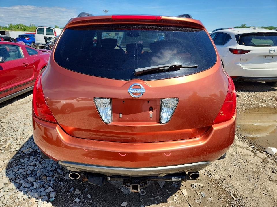 2004 Nissan Murano VIN JN8AZ08WX4W311073 COPART salvage auction — FRONT END, In - Cert Of Title-Salvage Title, sold $475 on 2026-07-14 (photo 6)