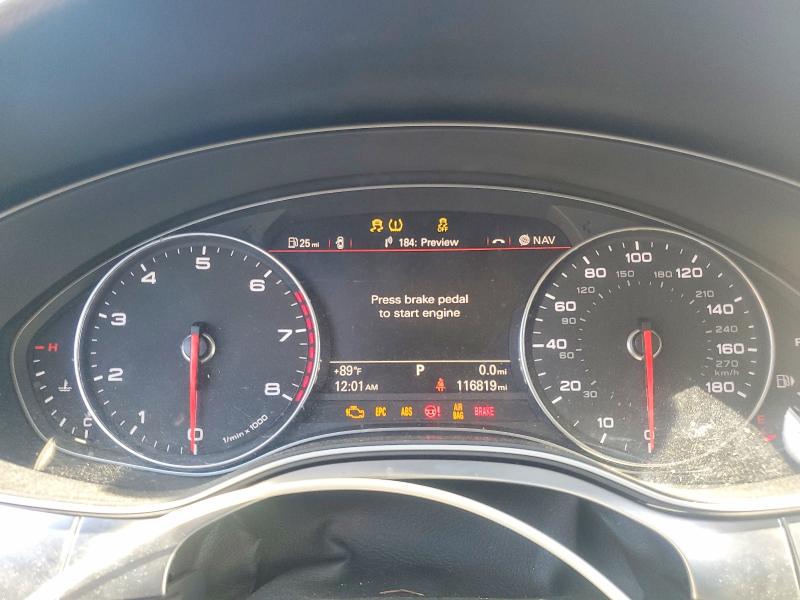 2012 Audi A7 VIN WAUYGAFC2CN037254 COPART salvage auction — FRONT END, Mt - Certificate Of Title, sold $1,600 on 2026-07-09 (photo 9)