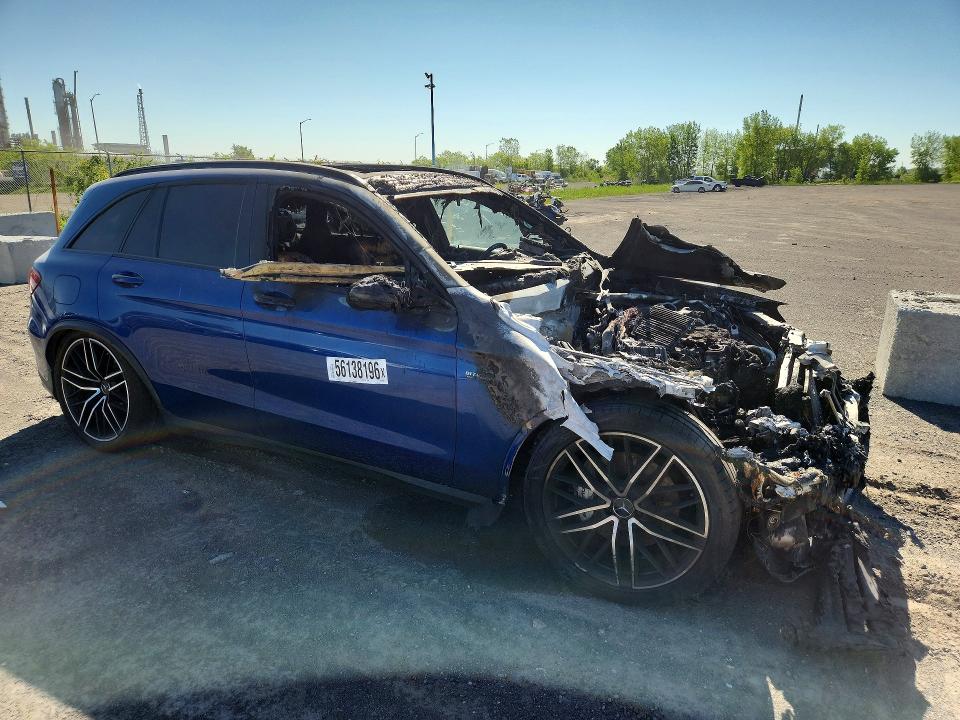2022 Mercedes-benz Glc class VIN W1N0G6EB8NG055604 COPART salvage auction — BURN, Qc - Irrecuperable, sold $1,500 on 2026-07-07 (photo 4)