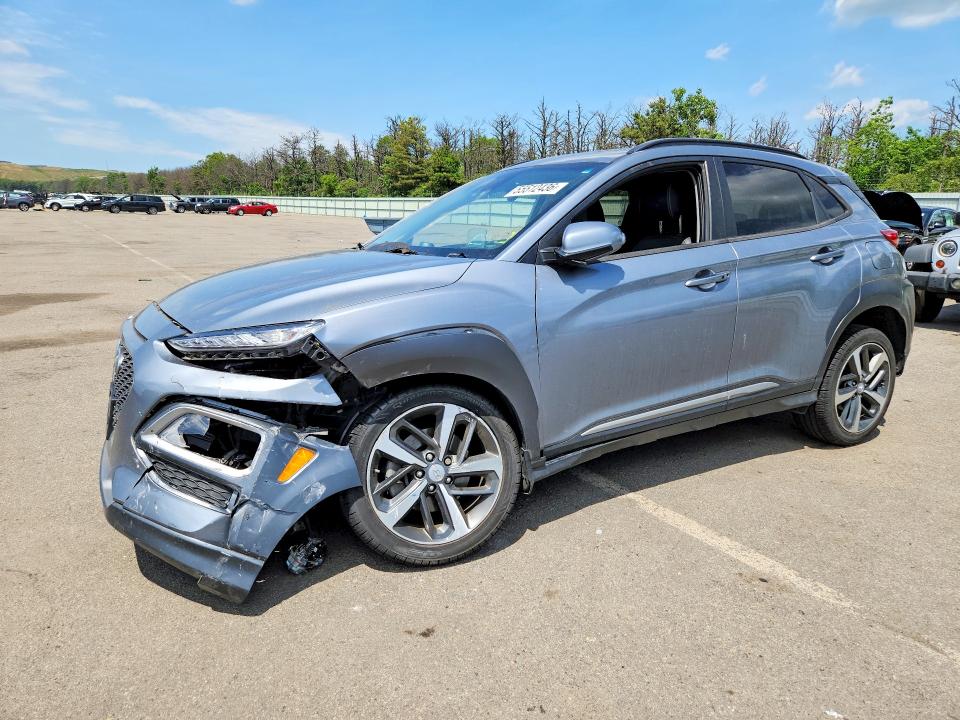 2021 Hyundai Kona VIN KM8K5CA57MU680169 COPART salvage auction — FRONT END, NY - MV-907A SALVAGE CERTIFICATE, sold $3,250 on 2026-07-27 (photo 1)