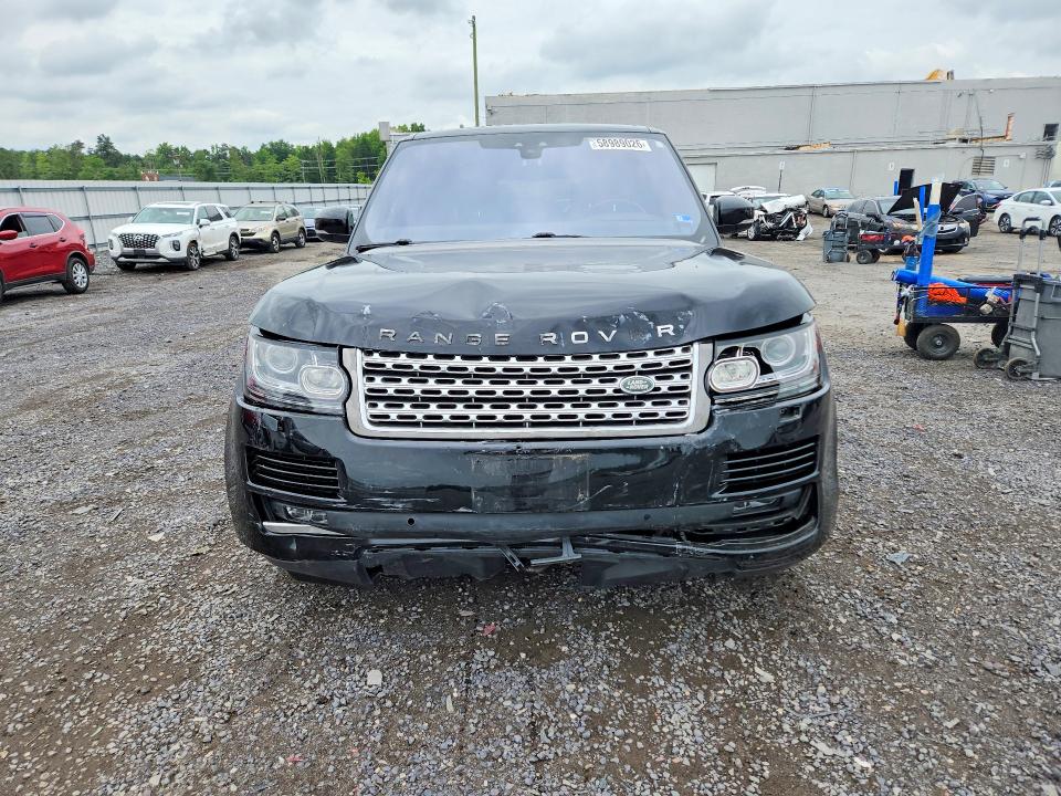 2017 Land rover RANGE ROVER VIN SALGS2FE9HA361281 COPART salvage auction — FRONT END, Va - Cert Of Title - Salvage, sold $6,100 on 2026-07-22 (photo 5)