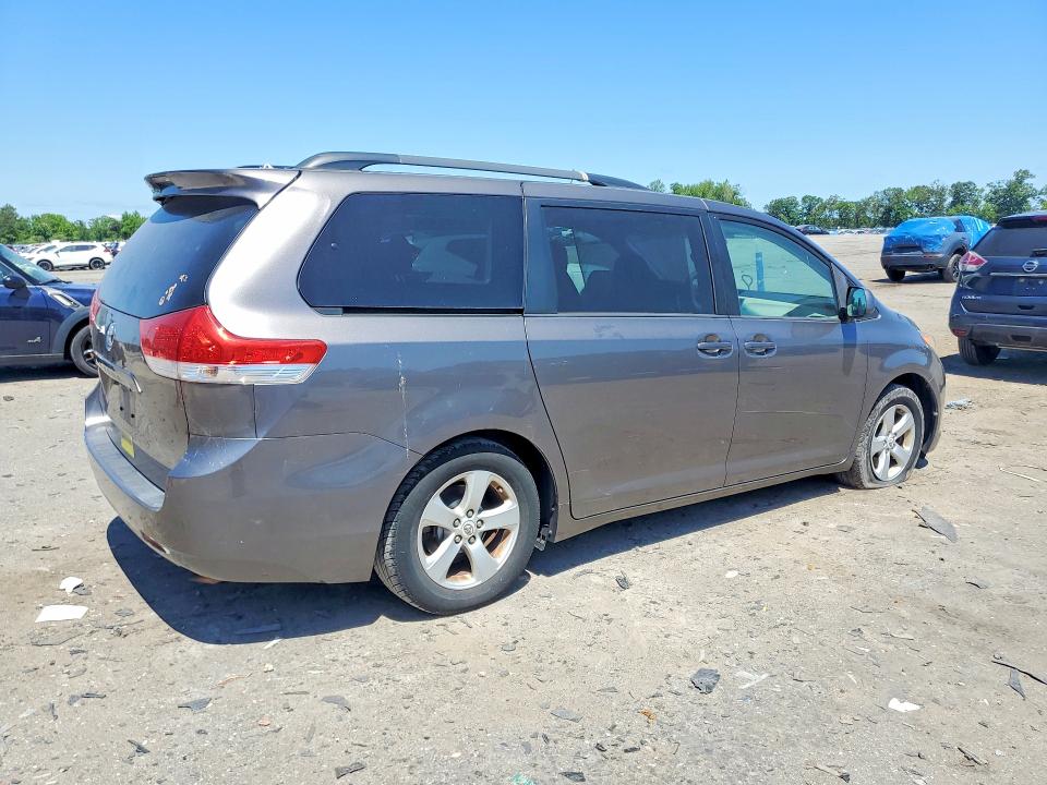 2011 Toyota Sienna VIN 5TDKK3DC8BS048676 COPART salvage auction — REAR END, VA - CERTIFICATE OF TITLE, sold $1,900 on 2026-07-29 (photo 3)