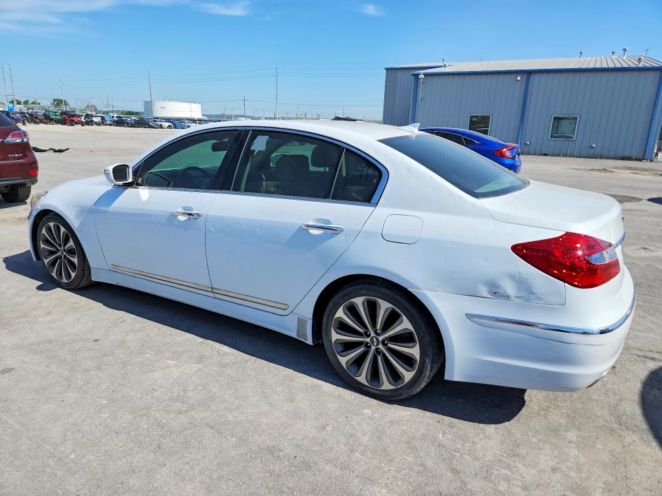 2014 Hyundai Genesis VIN KMHGC4DH2EU262532 COPART salvage auction — HAIL, Ok - Certificate Of Title (P), sold $700 on 2026-07-06 (photo 2)