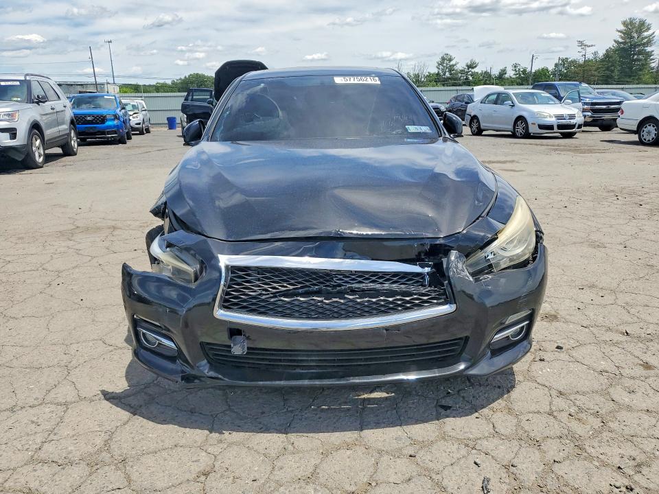 2014 Infiniti Q50 VIN JN1BV7AR3EM701070 COPART salvage auction — FRONT END, Pa - Certificate Of Salvage, sold $975 on 2026-07-07 (photo 5)